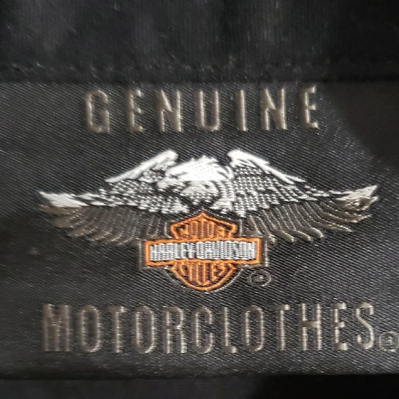 Harley-Davidson Biker Shirt Zip Front + Laced Corset Color: Black Size: M NWT - Picture 4 of 7